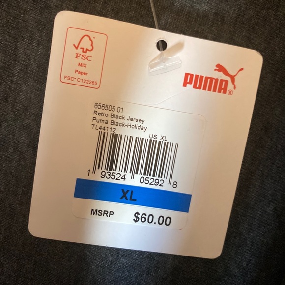 Puma retro black jersey size XL new - Picture 3 of 3